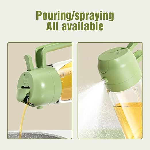 2 In 1 Glass Oil Sprayer And Dispenser | 400 ML