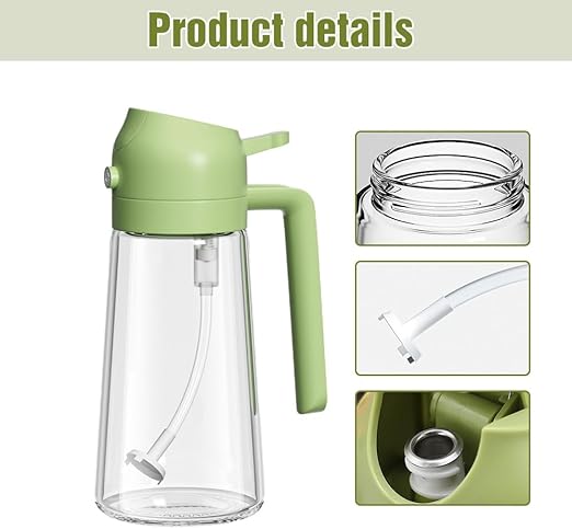 2 In 1 Glass Oil Sprayer And Dispenser | 400 ML