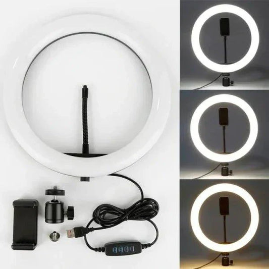 20cm Ring Light With Phone Holder - techzonix