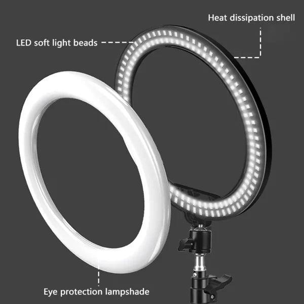 20cm Ring Light With Phone Holder - techzonix